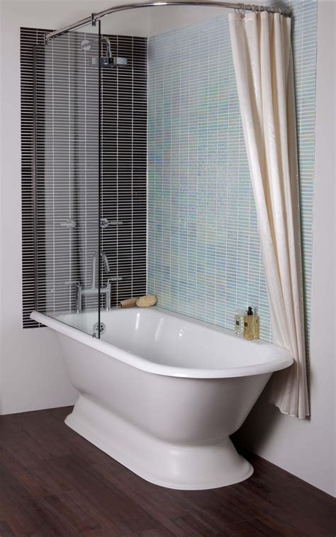 freestanding soaker tub shower combo.